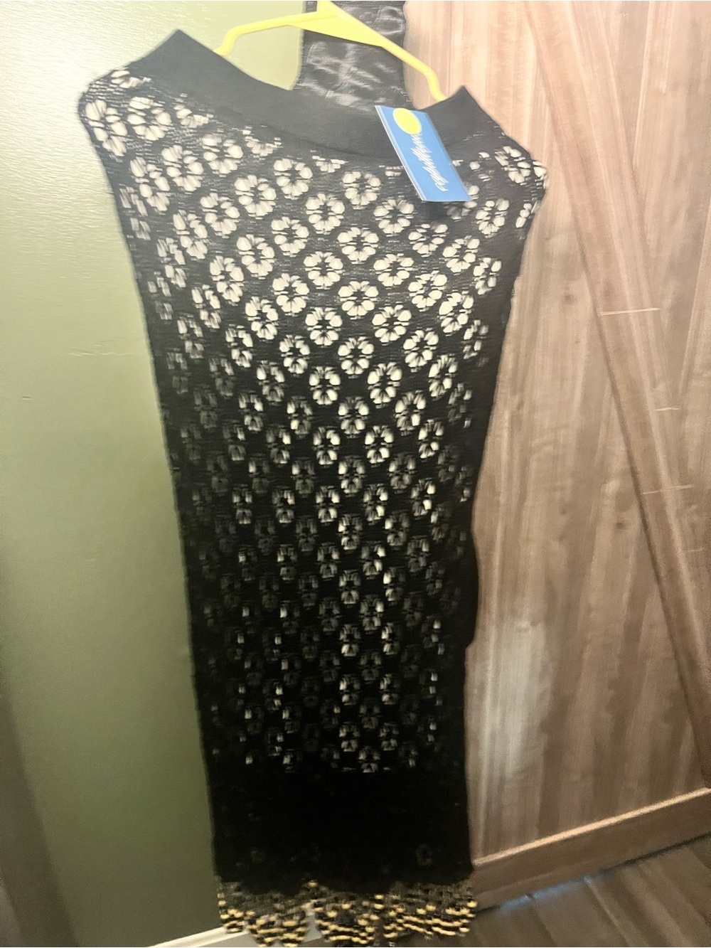 NWT Capittana Sally Black Midi Skirt XS/S Crochet Floral Beaded Fringe MSRP $170
